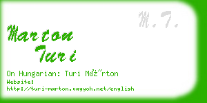 marton turi business card